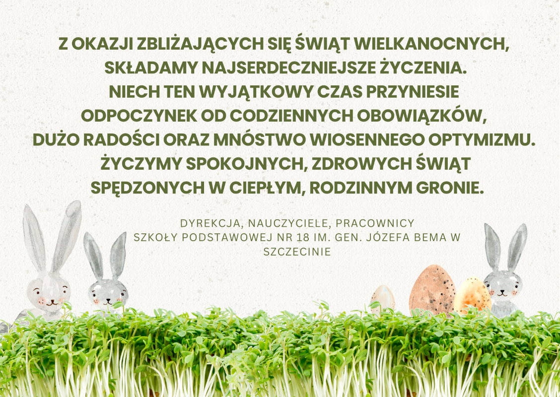 Zielony Ilustrowany Wielkanoc Kartka 2