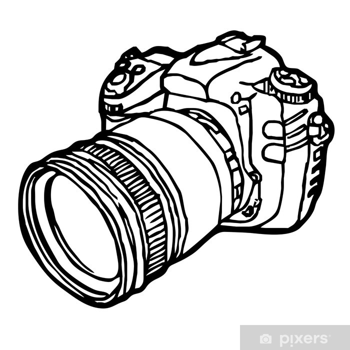 plakaty-wektor-szkic-aparatu-dslr
